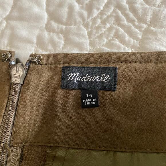 Madewell Mitford Tie Front Wide Leg Pants Women’s Size 14 Slouchy Preppy Cropped - Picture 3 of 11